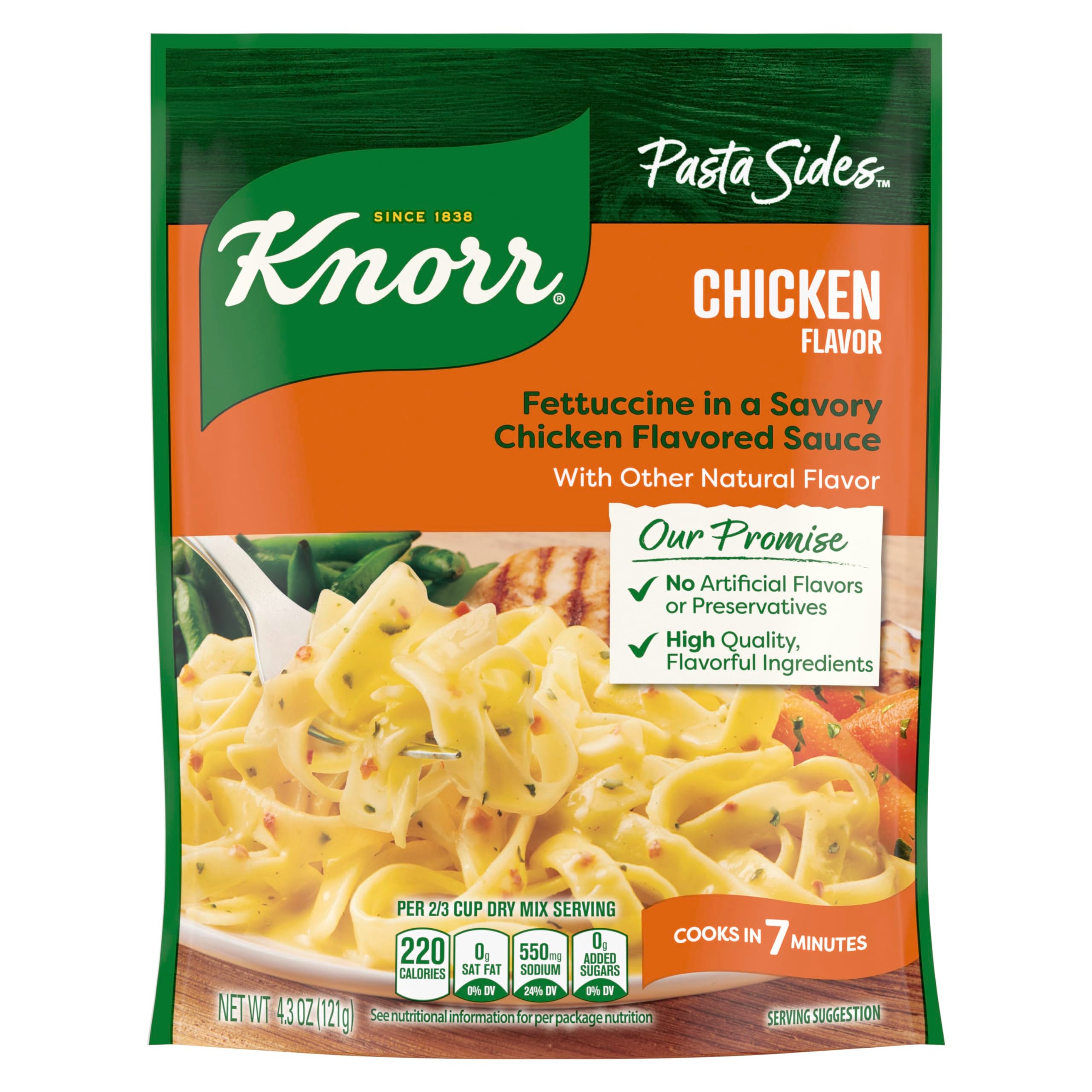 Knorr Pasta Sides Chicken Fettuccine For Delicious Quick Pasta Side Dishes 4.3 oz