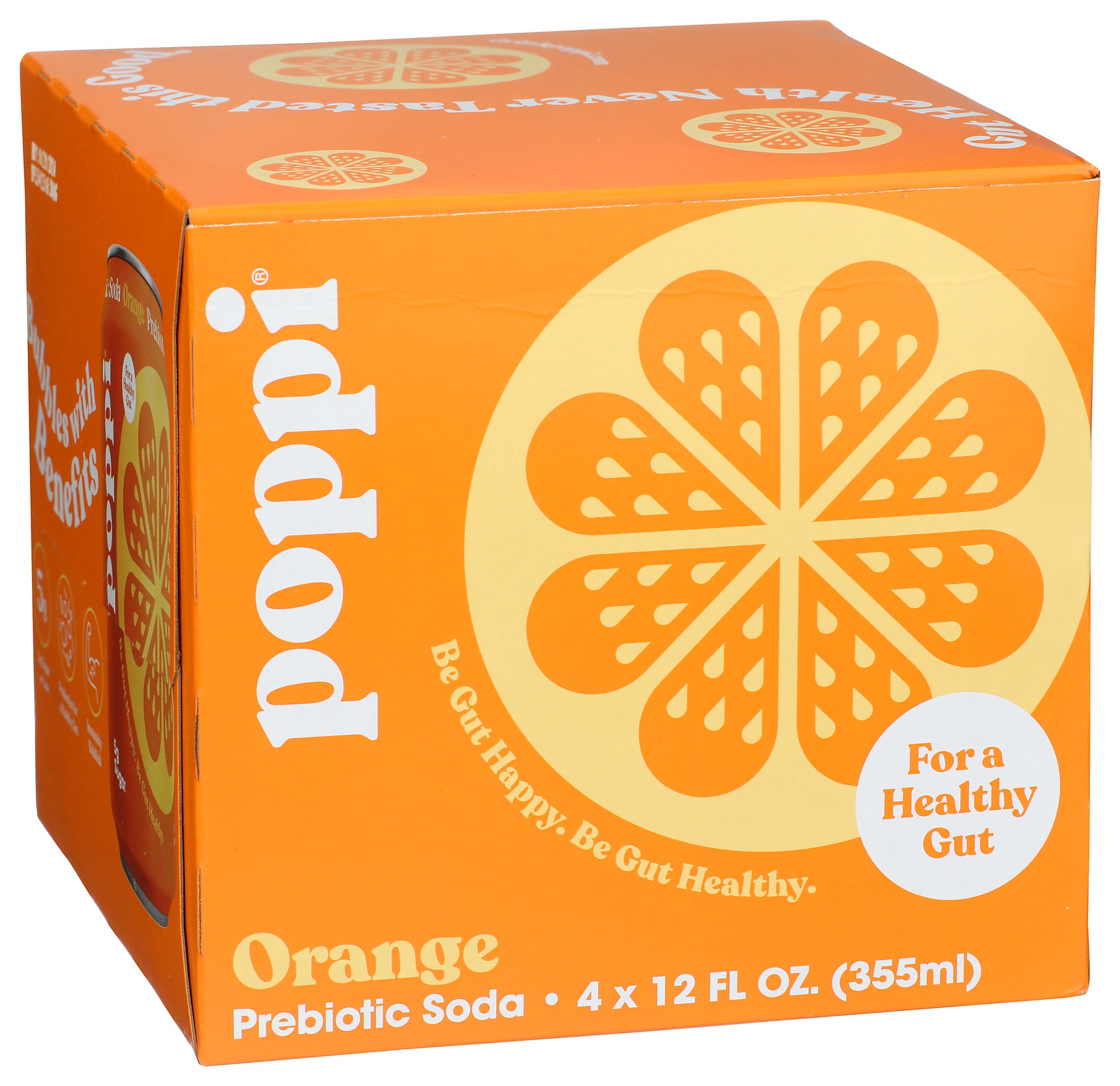 Poppi Orange Prebiotic Soda 4 Pack