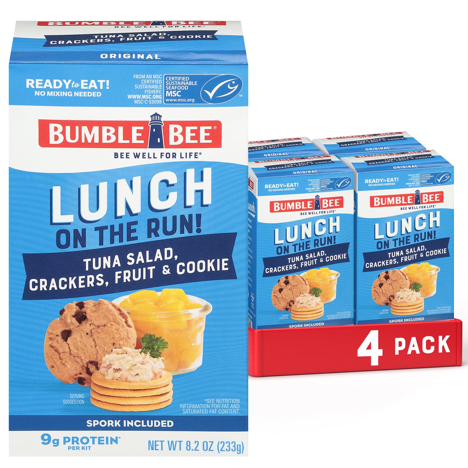 Bumble Bee Tuna Salad Lunch Kit 8.2oz 4 Pack