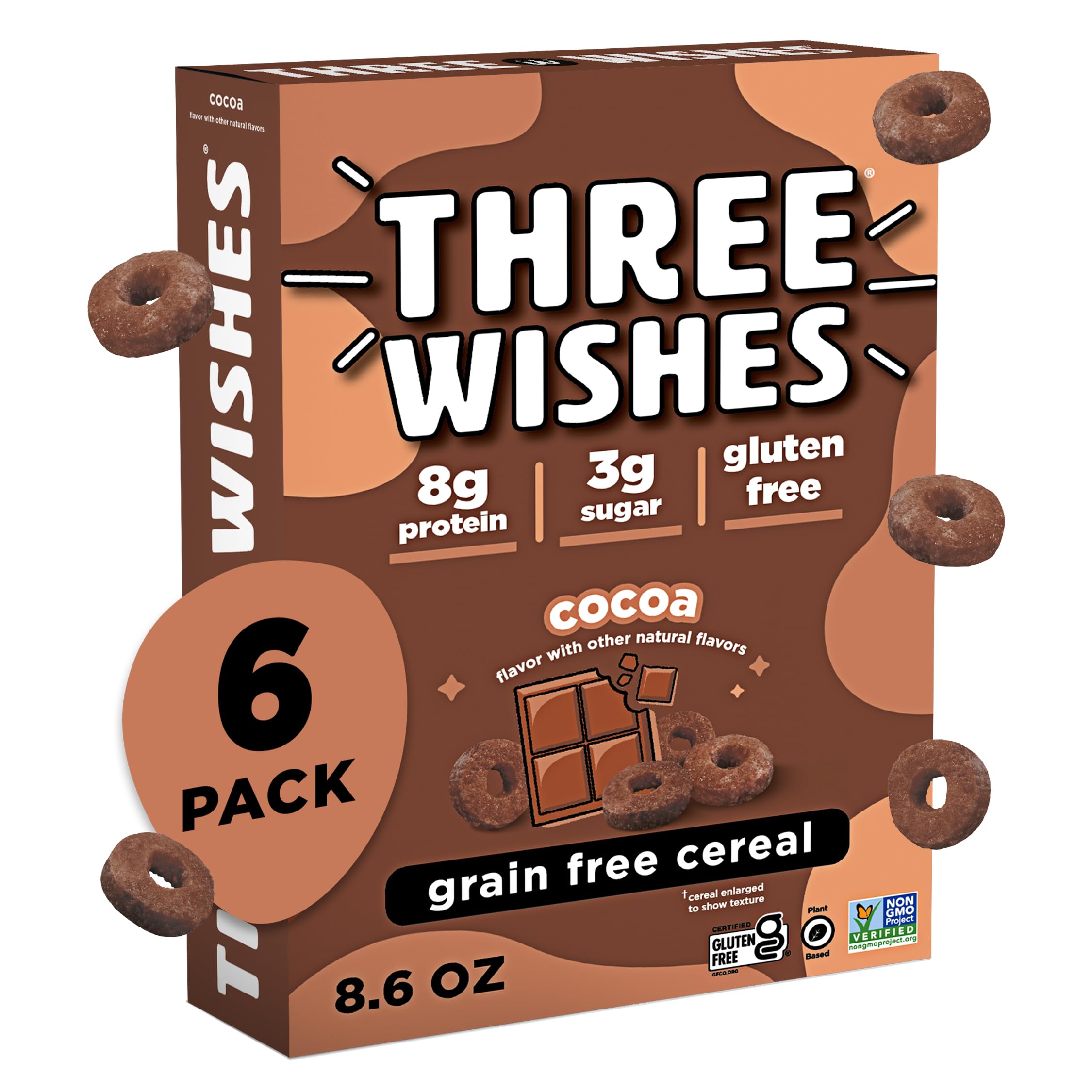 Three Wishes Cocoa Grain-Free Cocoa Cereal 6-Pack
