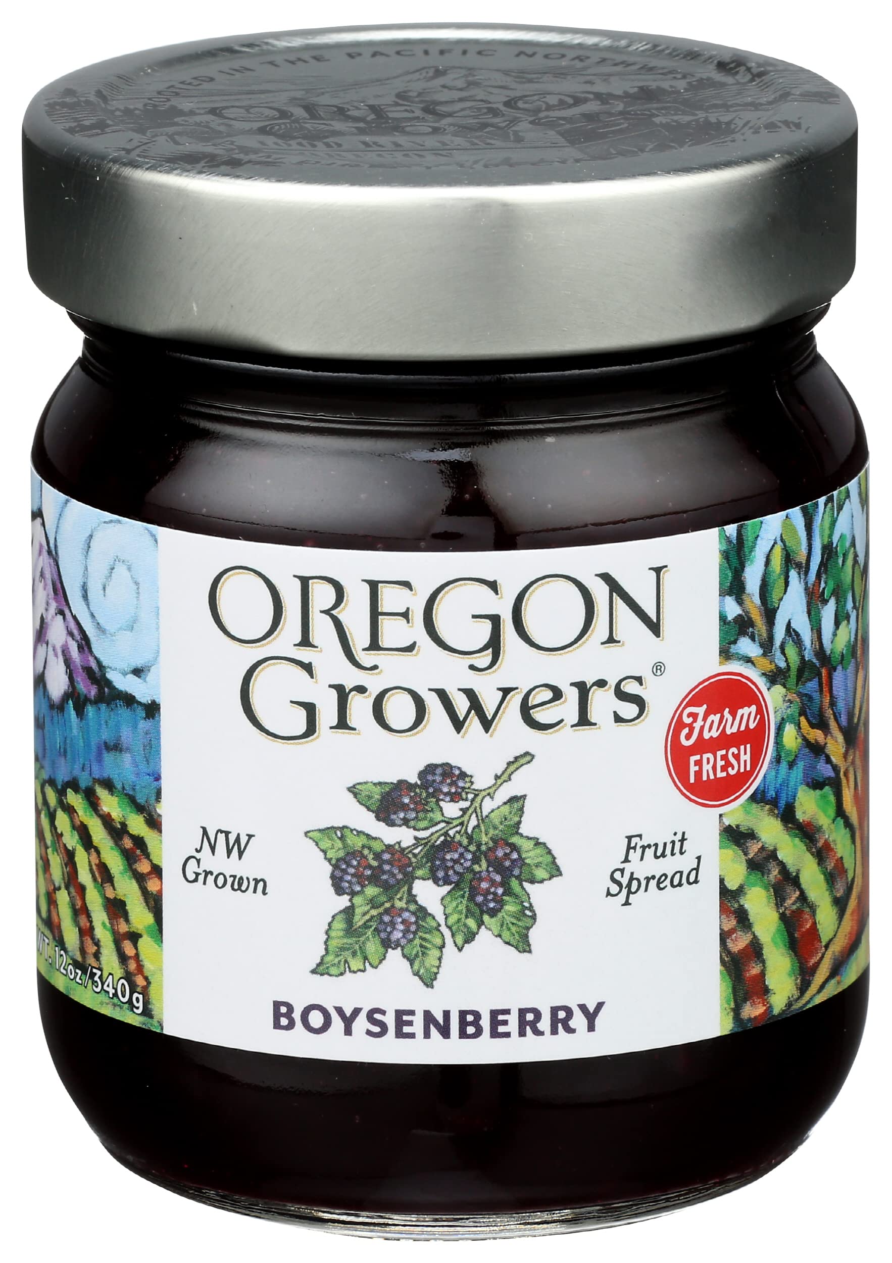 Oregon Growers, Fruit Spread Boysenberry Jam 12 Ounce