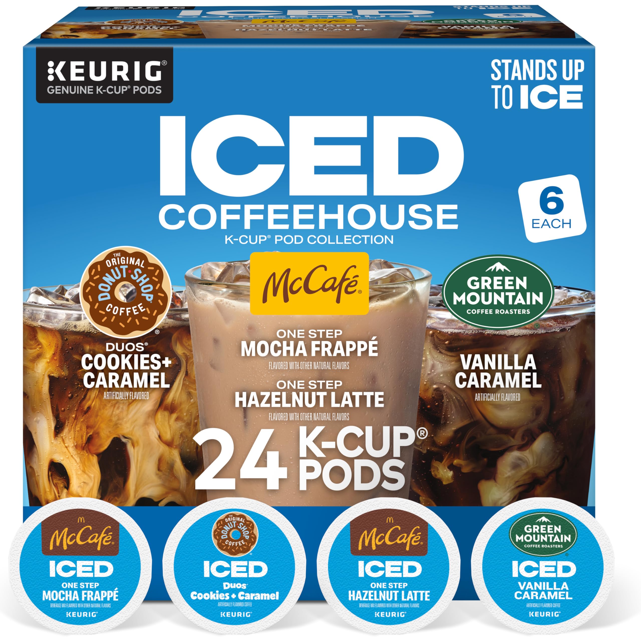 Donut Shop Iced Duos Cookies Caramel K-Cups 24 Count