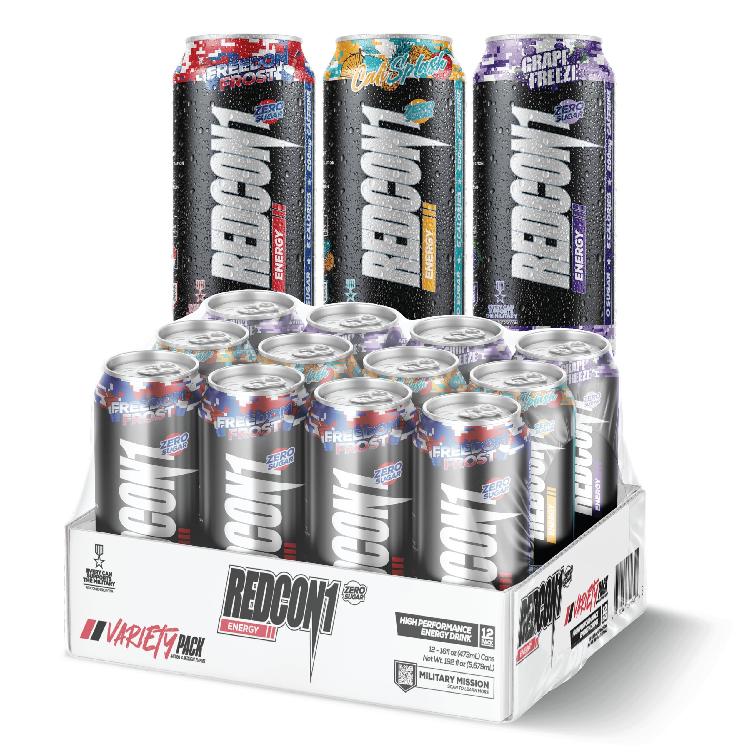 REDCON1 Variety Energy 16oz Cans 12-Pack