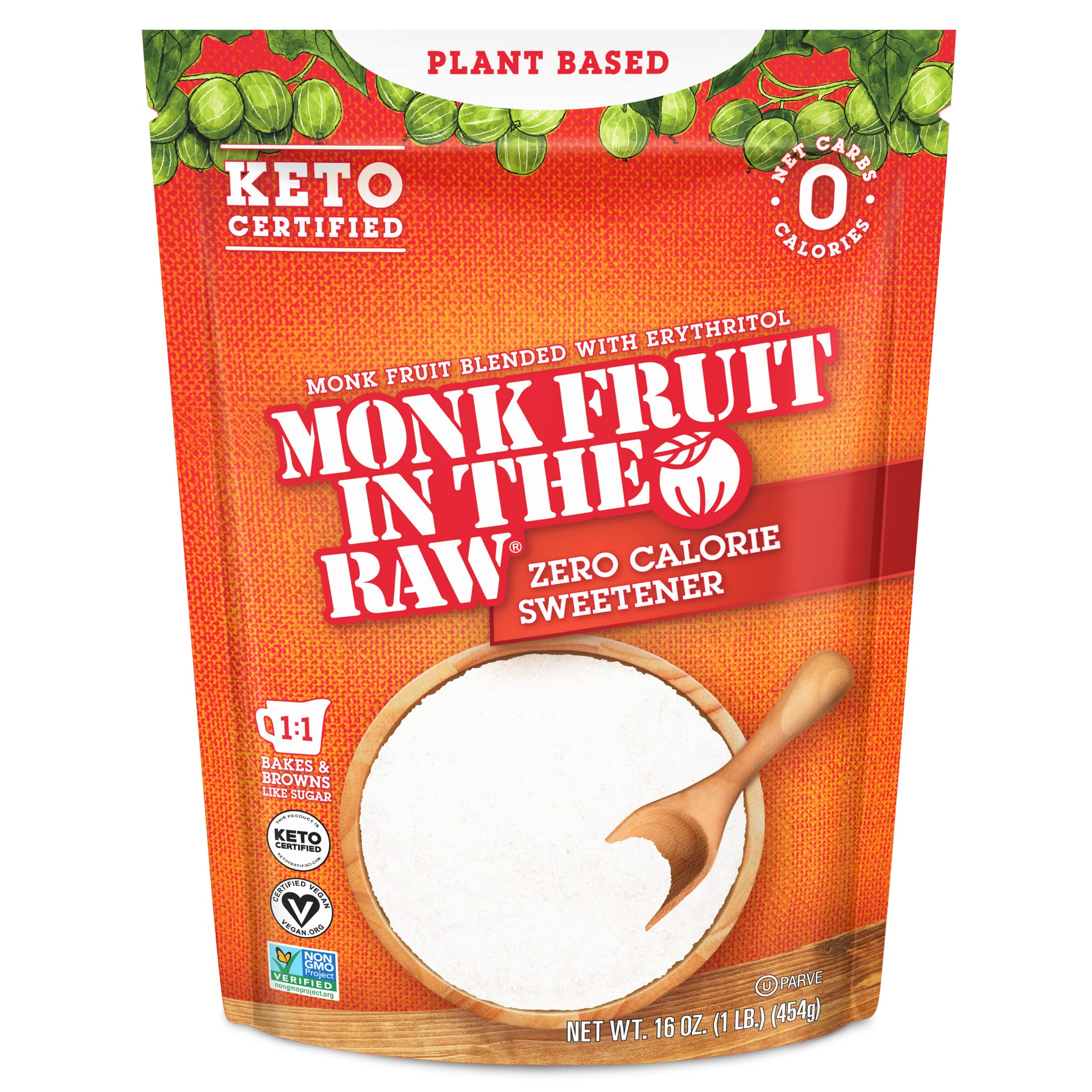 Monk Fruit In The Raw Erythritol Blend 16oz