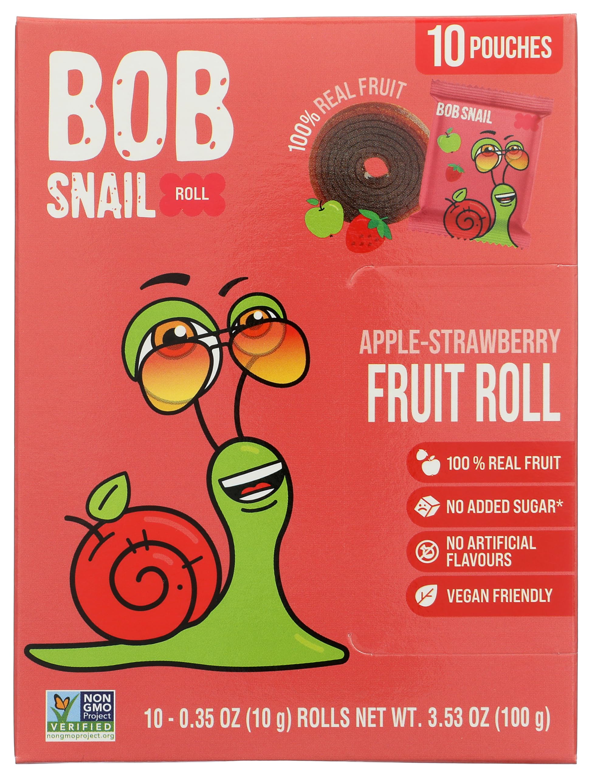 Bob Snail Apple Strawberry Fruit Rolls expired 04/08/2026