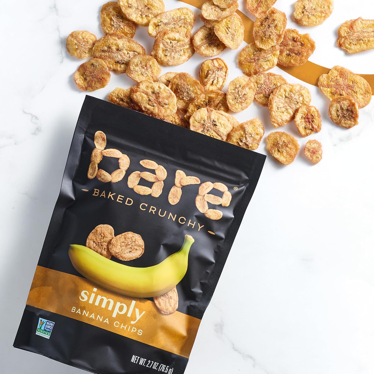 Bare Baked Crunchy, Simply Banana Chips, 0.53 Ounce