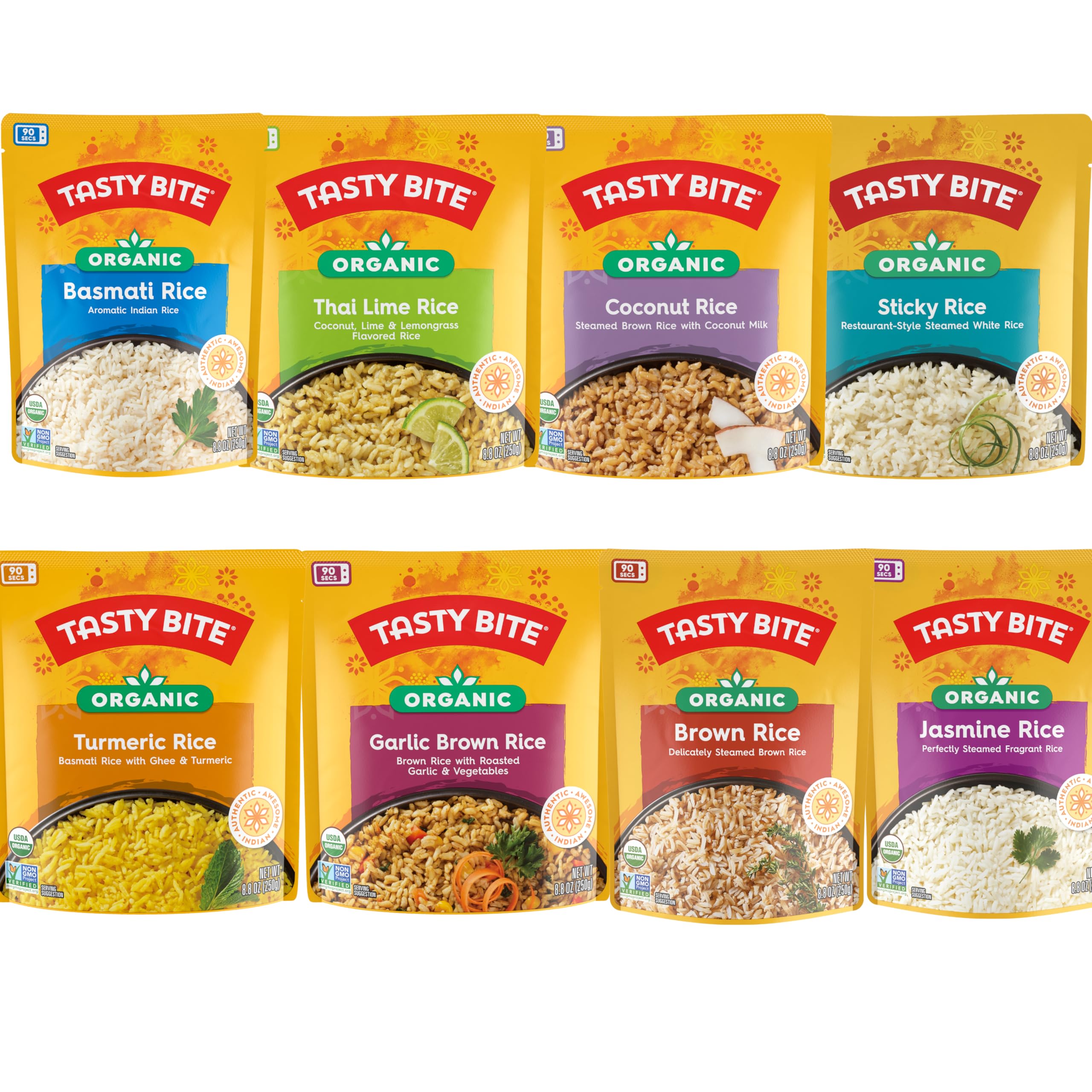 Tasty Bite Rice Variety Pack 8 Flavors