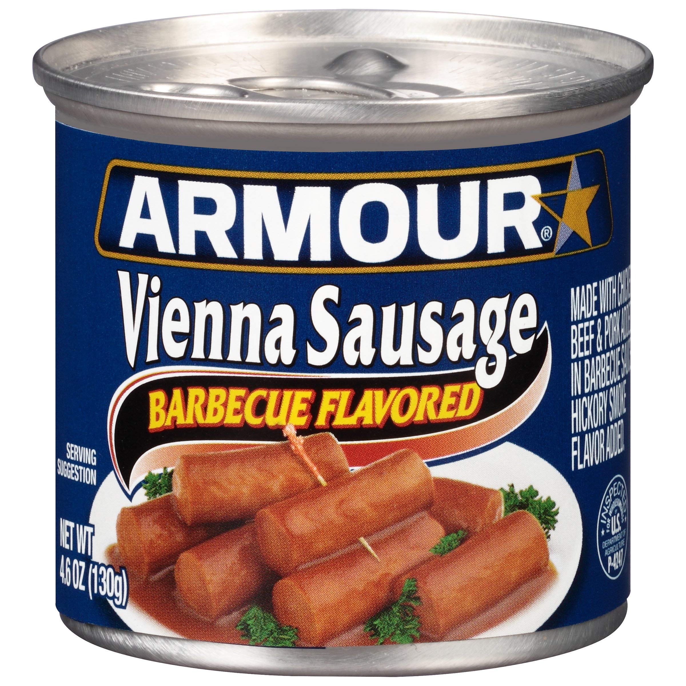 Armour Vienna Sausage Barbecue Flavored 4.6oz 24 Pack