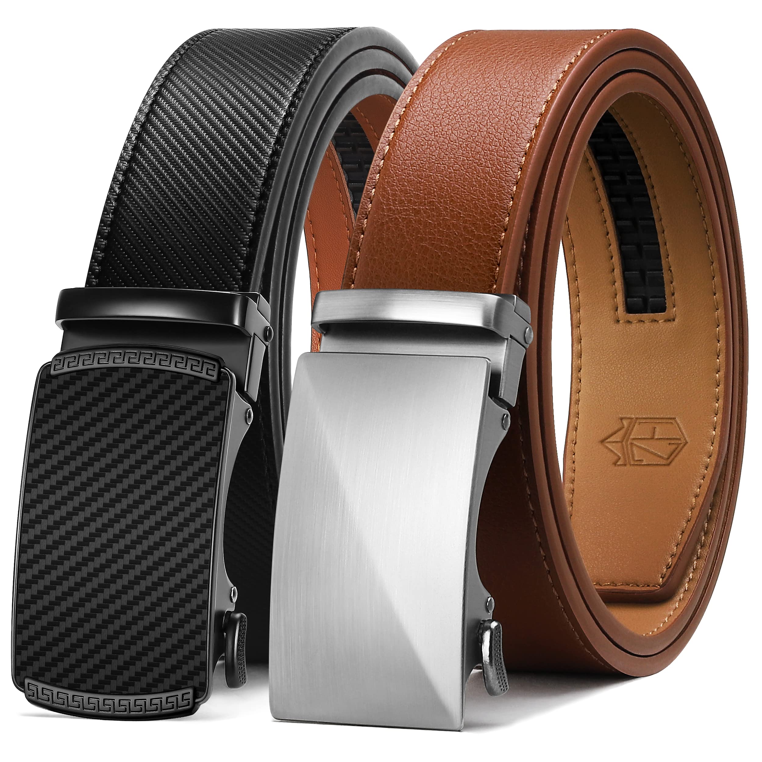 Zitahli Menís Ratchet Leather Belt 2-Pack