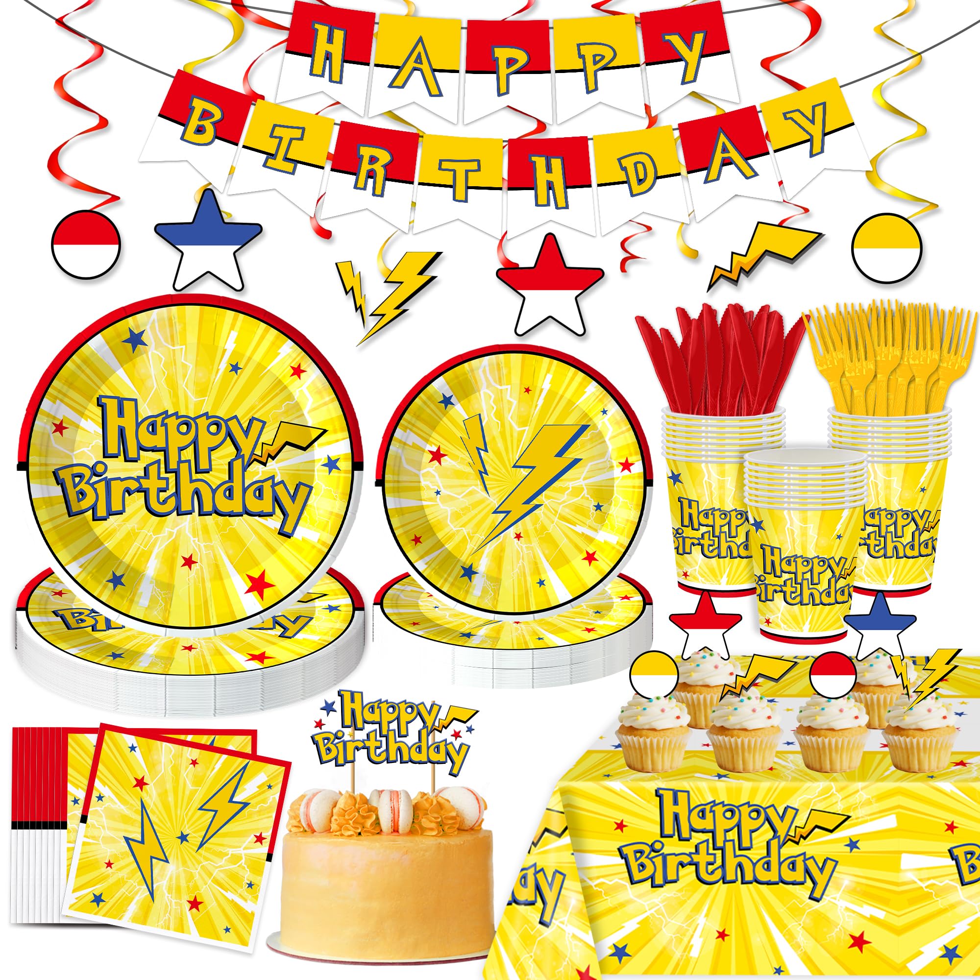 Cartoon Animation Party Tableware Set Serve 20