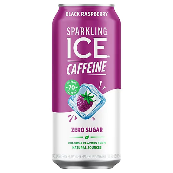 Sparkling ICE Sparkling Water With Caffeine Black Raspberry zero sugar 16oz