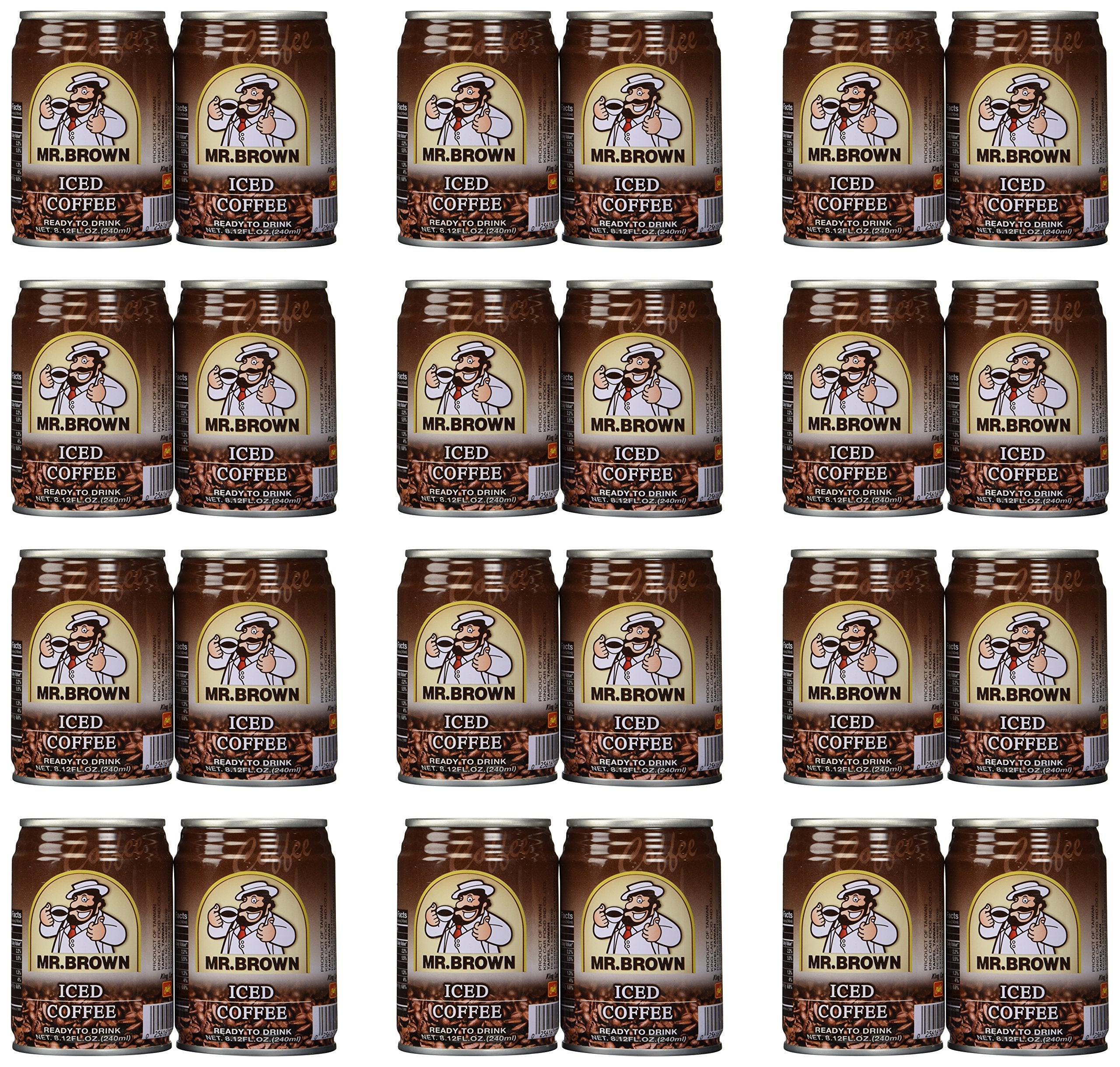 Mr. Brown Iced Coffee, 8.12-Ounce (Pack of 24)