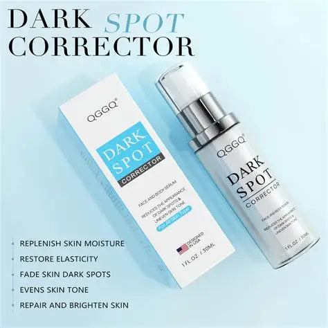 QGGQ Dark Spot Corrector Face and Body Serum Reduces The Appearance of Dark Spots & Uneven Skin Tone For All Skin Types 1oz