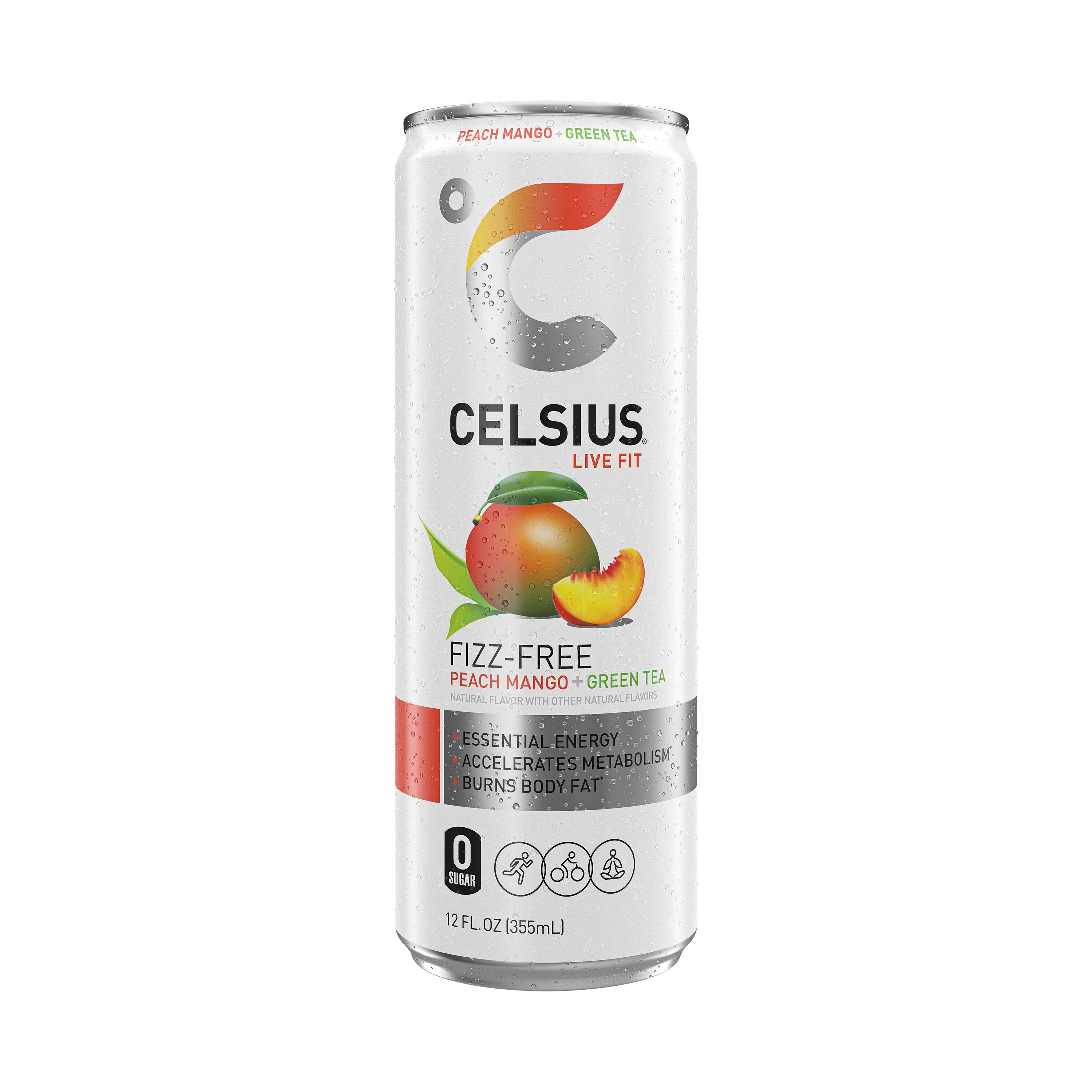 celsius peach mango green tea 12oz