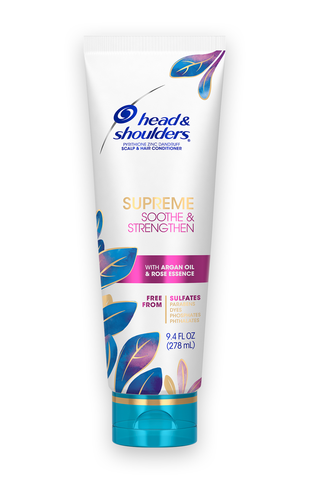 Head & Shoulders Supreme Sooth & Strengthen Scalp & Hair Conditioner with Argan Oil & Rose Essence Free from Sulphates Parabens Dyes Phosphates Phthalates 9.4oz