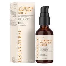 InstaNatural 2.5% Retinol Bakuchiol Serum Reduces Look of Deep Wrinkles + Discoloration 1oz