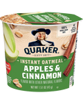 quaker Instant Oatmeal Express Cup, Apples & Cinnamon, Breakfast Cereal