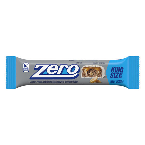 zero white fudge caramel peanut and almond nougat candy
