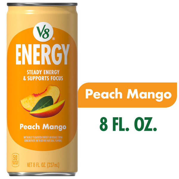 V8 Energy Peach Mango Energy drink 8oz
