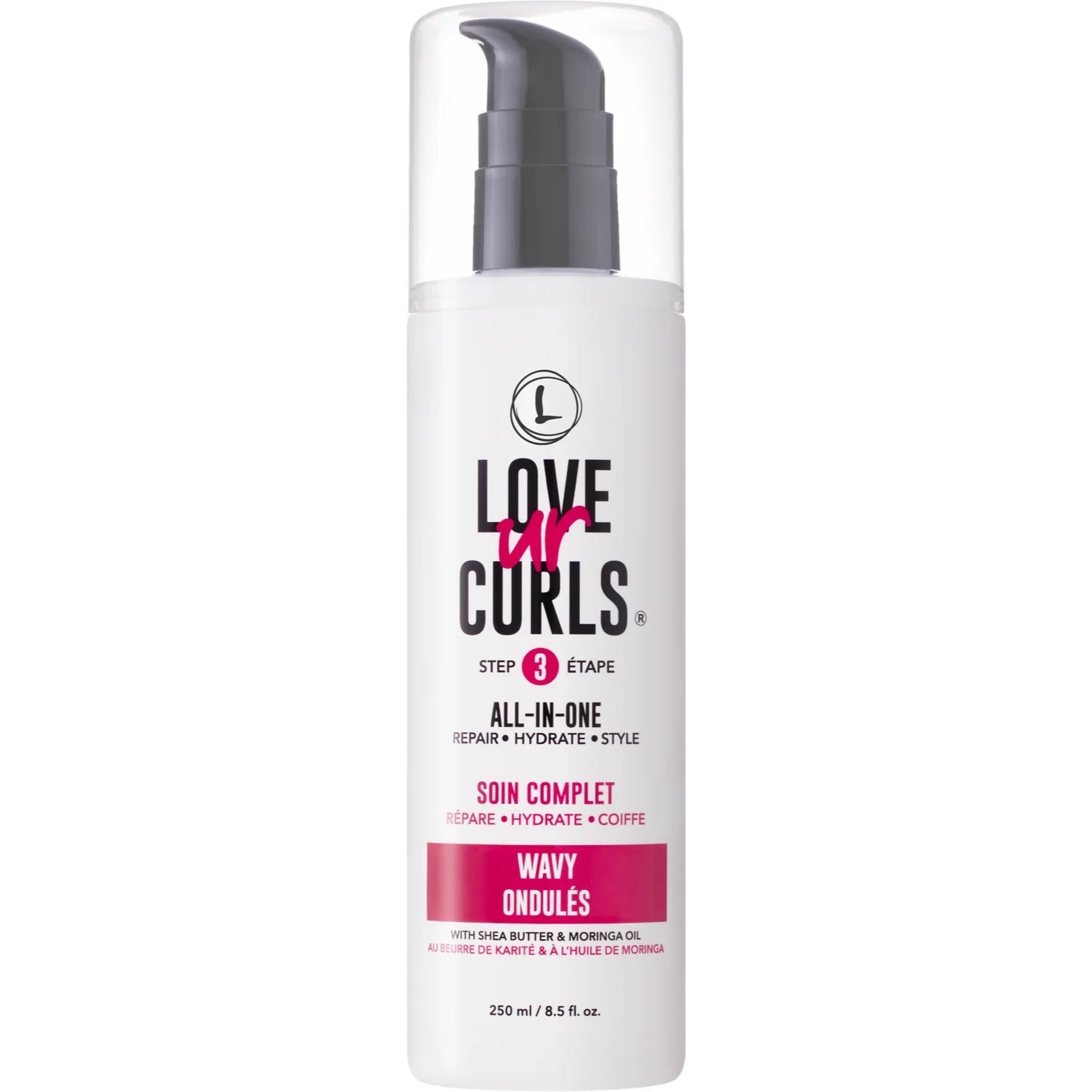 Love ur Curls Step 3 All-in-One Repair Hydrate Style 8.5oz with Shea Butter & Moringa Oil
